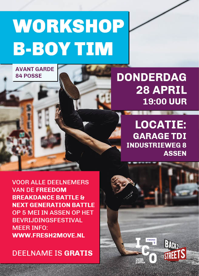 Workshop breakdance van Tim